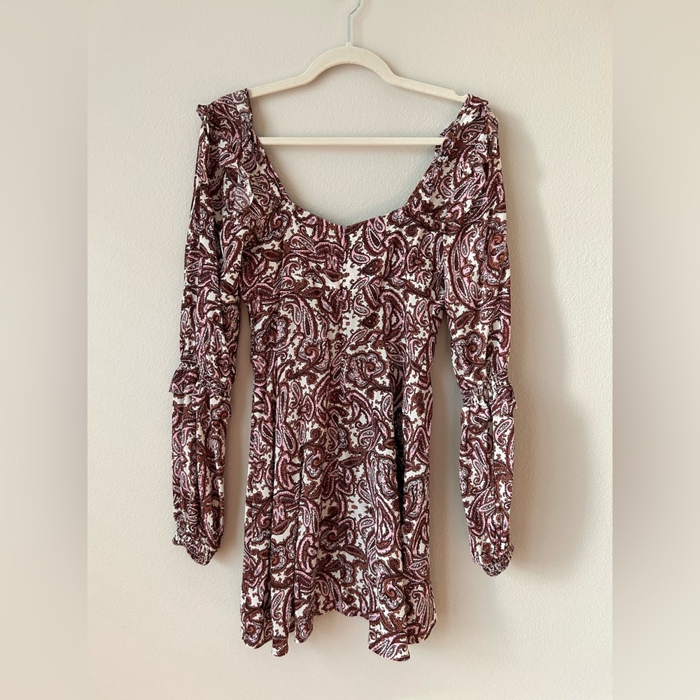 For Love and Lemons Georgi Lilac Paisley Dress XS NWT - Picture 6 of 9